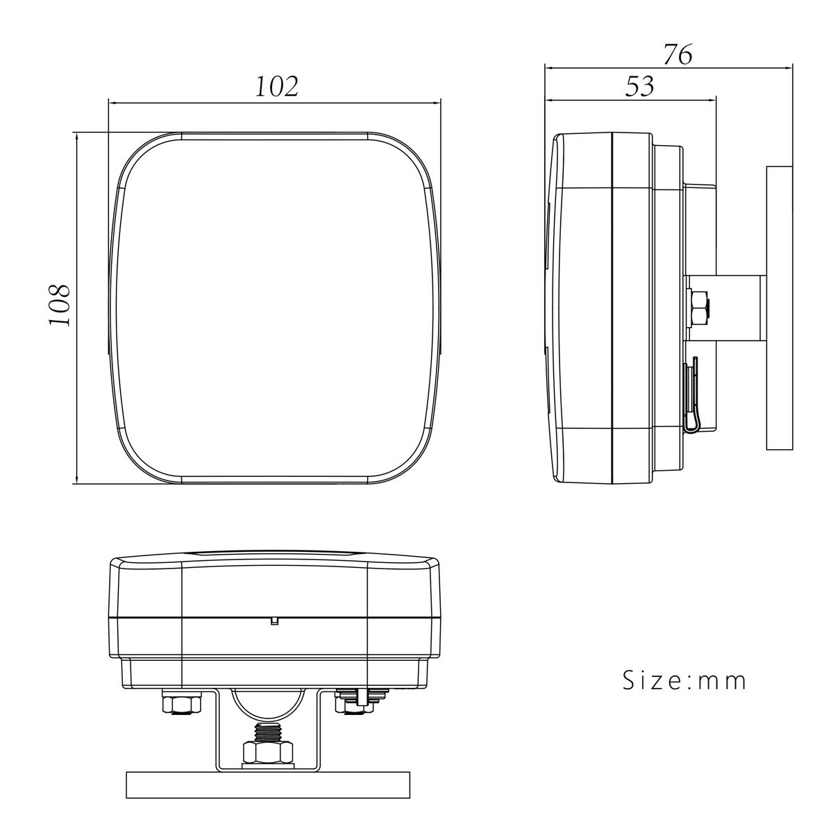 CASE FOR 2 WIRELESS MAGNETIC REAR LIGHTS